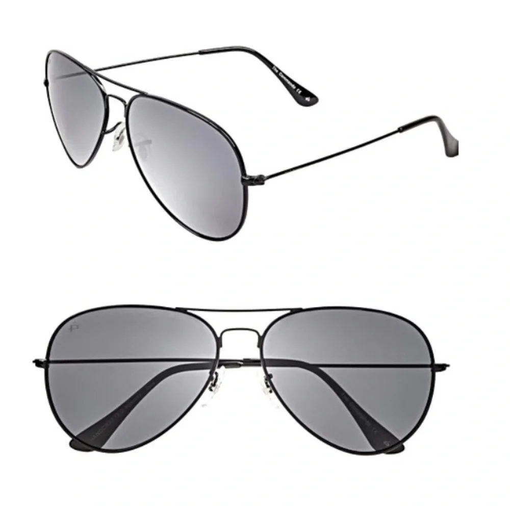 Prive Revaux Black/Gray Polarized Aviator Sunglasses women’s or men’s with case